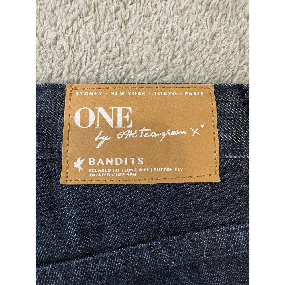 One Teaspoon Bandits Dark Indigo Cut Off Mini Micro Denim Shorts High Rise 26/30
